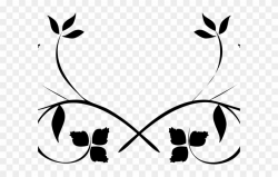 Flourish Clipart Leaf - Leaves Black And White Png ...