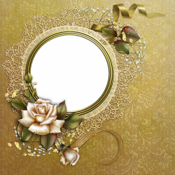 Gold Round Frame with Roses | Elegant Frames | Pinterest | Scrapbook ...