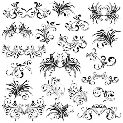 Flourish Clipart PNG, Decorative swirl flourishes clipart, flourish swirl  clipart, decorative flourish elements, flourishes clip art