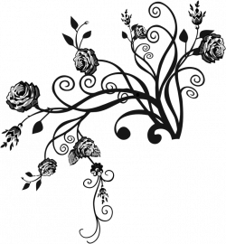 Clipart - Rose Floral Flourish 14