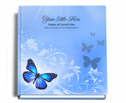 8x8 Hardcover Perfect Bind Guest Book : Butterfly Perfect Bind ...