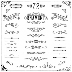 Calligraphy Clipart Flourishes - Rustic Clipart - Boho ...