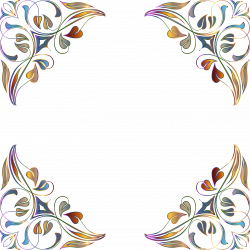 Clipart - Floral Flourish Frame 7 Variation 2