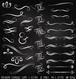 Chalkboard Flourishes Clipart Clip Art, Chalk Board Sign Clipart Clip Art  Vectors - Commercial and Personal Use