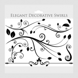 Decorative flourish clipart - flourishes clip art, swirls, elegant, ornate,  borders, for collage and scrapbooking, commercial use