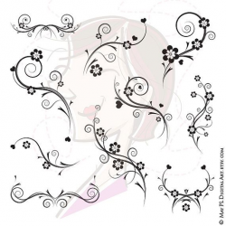 Digital Flourishes Png Clipart - also supplied as Vector ...