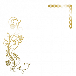 Elegant golden flower background - Transparent PNG & SVG vector