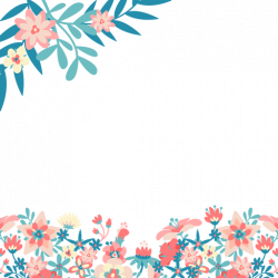 Blue pink flowers background - Transparent PNG & SVG vector