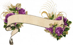 Purple and Gold Vintage Floral Banner by DigitalCurio on DeviantArt