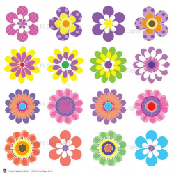 Digital Spring Flowers Clipart Clip Art by MayPLDigitalArt, pinned ...