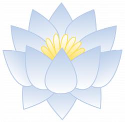 Free clip art of a pretty bluish white lotus flower | Sweet Clip Art ...