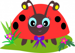 Clipart Ladybug On Flower. Ladybug On Flower Clipart With Clipart ...