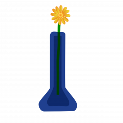 Clipart Flower In Vase Blue Png - 1550 - TransparentPNG