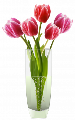 Pink Red Tulips Vase PNG Clipart | Gallery Yopriceville - High ...