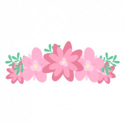 Pink flower crown - Transparent PNG & SVG vector