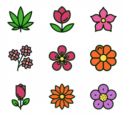 10 flower petals icon packs - Vector icon packs - SVG, PSD, PNG, EPS ...