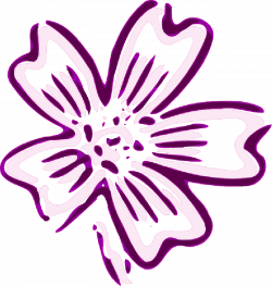 Cartoon violet flowers clipart