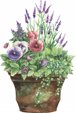 floral planter | Watercolors Forever | Pinterest | Planters, Floral ...