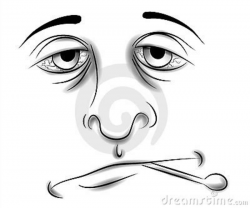 Joachim Tired Face Clip Art | black and white clip art ...