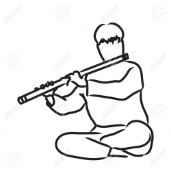 Flute Drawing | Free download best Flute Drawing on ...