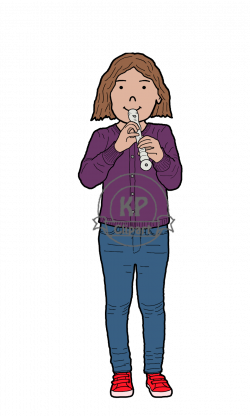 KP Clipart: Friends Playing Music - Boy and Girl Clipart