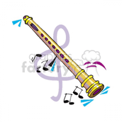 Royalty-Free Gold musical flute 150716 vector clip art image - WMF ...