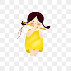 Free Download | The Little Girl With A Flute PNG Images ...