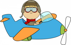Cute Airplane | Boy Flying an Airplane Clip Art - Boy Flying an ...