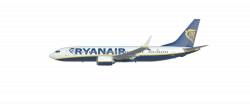 Boeing 737 Max Ryanair transparent PNG - StickPNG