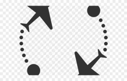 Flight Clipart Plane Route - Black And White Ferris Wheel ...