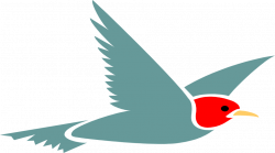 A Flying Bird With Banner Clip Art