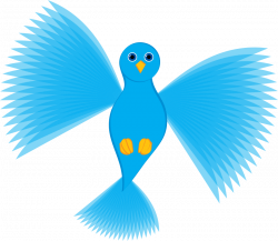 Clipart - Flying Dove Blue
