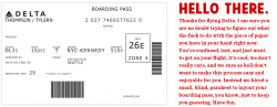 Redesigning the Boarding Pass - Journal - Boarding Pass / Fail