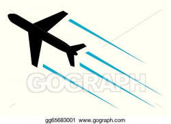 Vector Stock - Flying airplane . Clipart Illustration ...