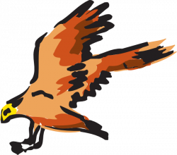 Orange And Red Bird Flying Clip Art at Clker.com - vector clip art ...