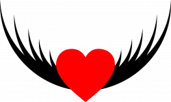 Clipart - Flying Heart Simple