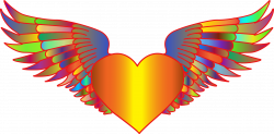 Clipart - Prismatic Flying Heart