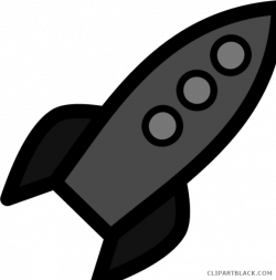 Flying Rocket Transportation free black white clipart images ...