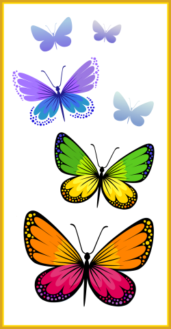 Fascinating Butterflies Composition Png Clipart Image Tattoos That ...