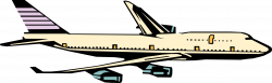 747 Airplane Boeing Aircraft in Flight - Vector Image