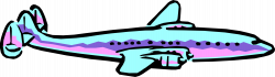 Passenger Plane Airplane in Flight - Vector Image