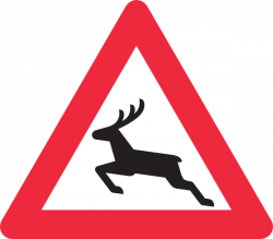 Deer Crossing Road Sign Clip Art at Clker.com - vector clip art ...
