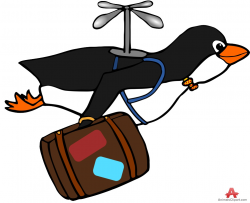 Penguin fly and travel clipart free clipart design download ...