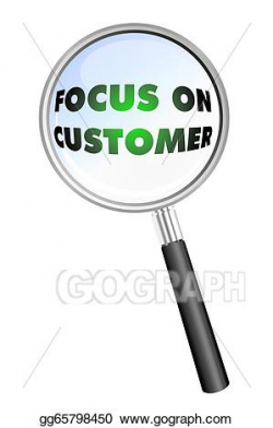 Clipart - Focus on customer icon . Stock Illustration ...