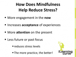 Reducing stress with positive self talk and mindfulness