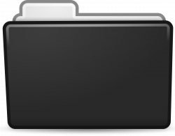 Clipart - Black Folder Icon