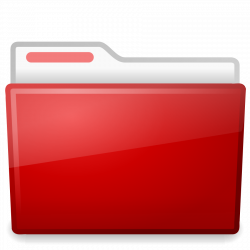 Red Folder Icon Clipart
