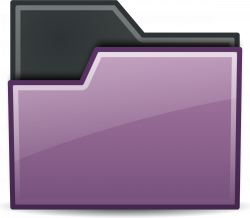 Clipart - folder violet