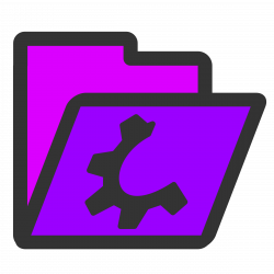 Clipart - folder violet open