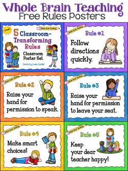 Whole Brain Teaching Classroom Rules Posters (FREE) | Laura ...